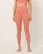 Sustainable activewear made out of recycled materials by Kosha Yoga Co. Squat proof, stretchable leggings for yoga, gym, workouts, running.