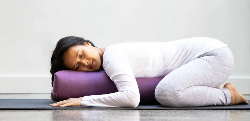 how to use a yoga bolster by kosha yoga co