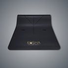 Sweat Absorbent Non Slip Rubber Yoga Mat With Alignment Lines In Black Colour By Kosha Yoga Co