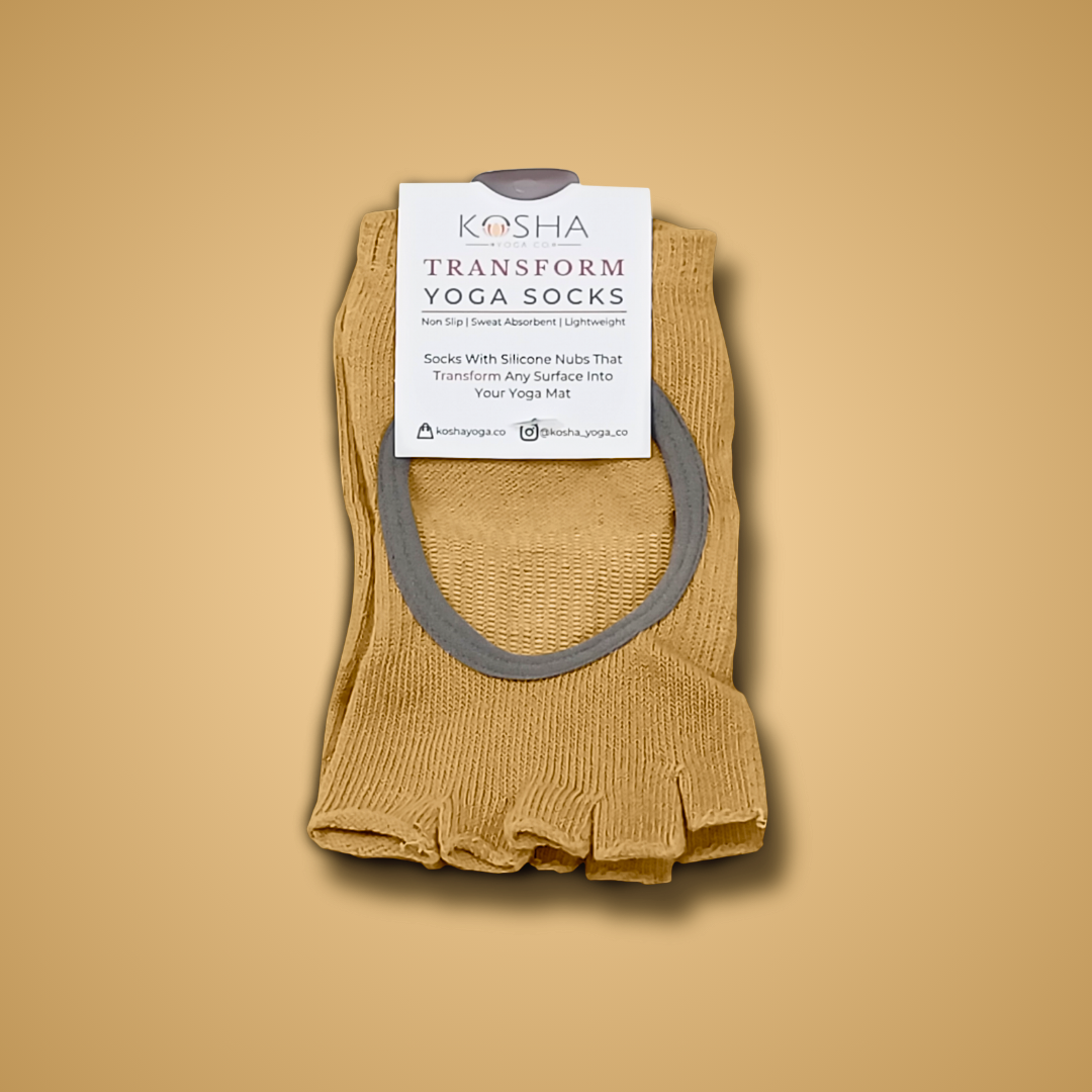 socks with anti skid silicone for travelling yogis by kosha yoga co and pilates