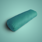 Yoga bolster with carry strap for restorative yoga in pine green colour