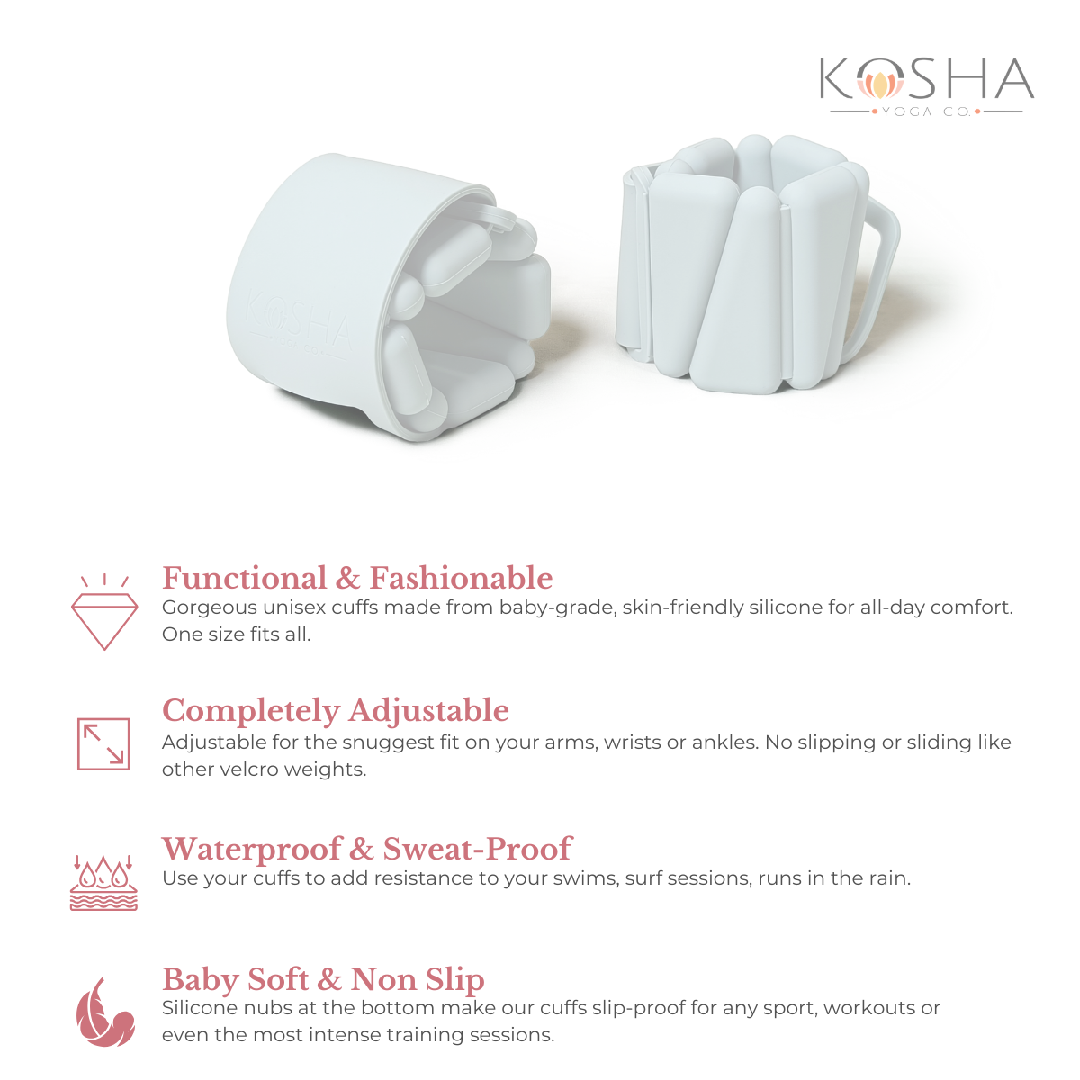 waterproof ankle and wrist bangles by kosha yoga co