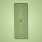 Extra long extra wide Sweat Absorbent Non Slip Rubber Yoga Mat With Alignment Lines In green Colour By Kosha Yoga Co for men and women