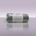 sweat-absorbent, anti-slip, machine washable yoga towels in purple blue colour by kosha yoga co