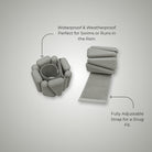 silicone waterproof ankle and wrist weights for exercise workout gym yoga pilates by kosha yoga co in gray colour