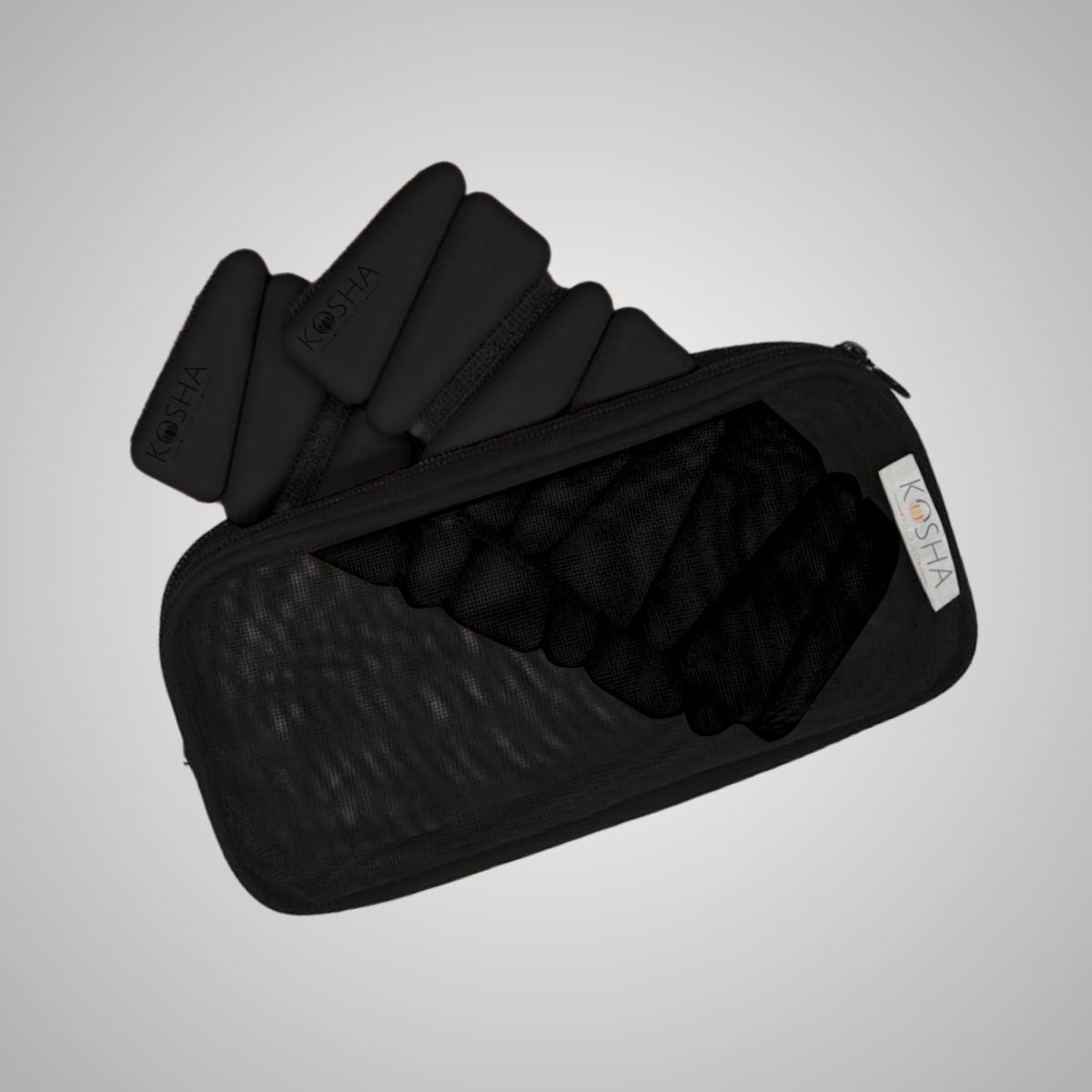 silicone waterproof ankle and wrist weights for exercise workout gym yoga pilates by kosha yoga co in black colour