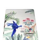 designer luxury yoga mat with bird and flower print with personalisation by kosha yoga co