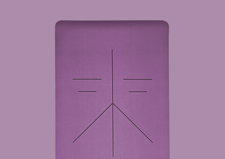 personalised yoga mat in purple colour by kosha yoga co india