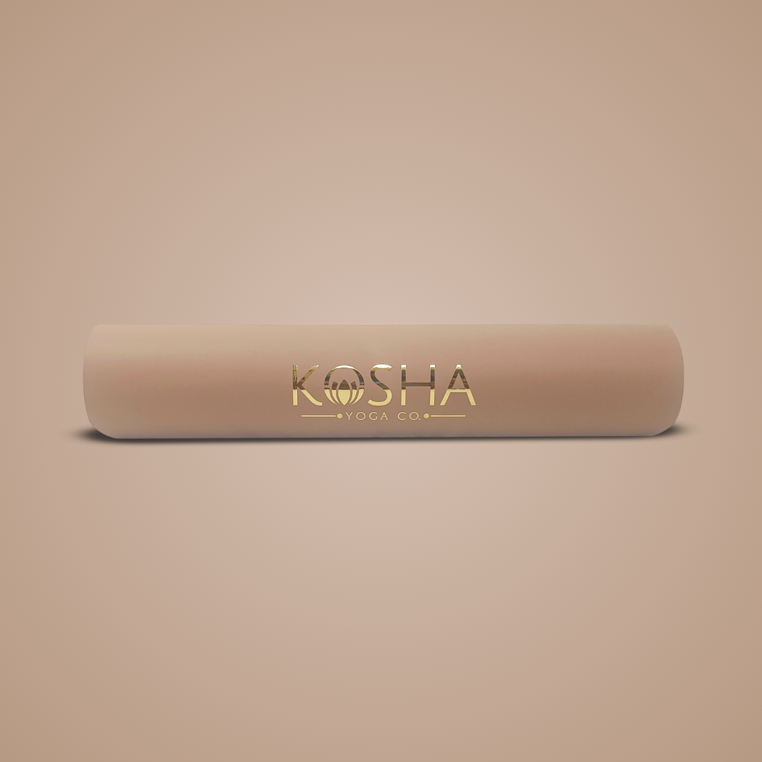 brown rubber non slip anti skid yoga mat by kosha