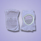 purple yoga socks and gloves for men and women made from cotton and anti skid non slip silicone by kosha yoga co