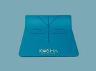 natural rubber yoga mat in blue colour with extra thickness by kosha yoga co for men and women