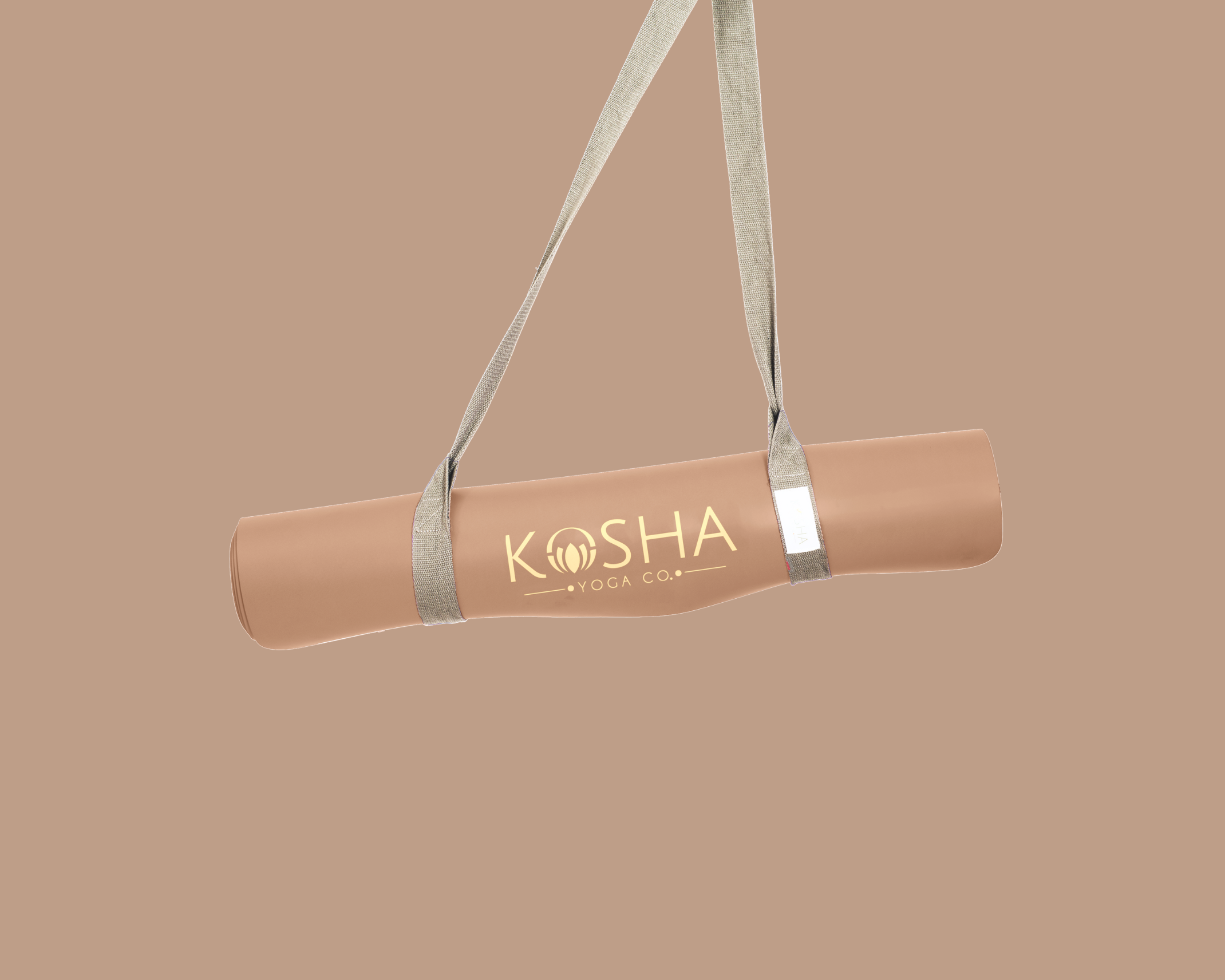 sustainable yoga mat with rubber base that is non slip and sweat absorbent by kosha yoga co