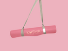 Sweat Absorbent Non Slip Rubber Yoga Mat With Alignment Lines In pink red Colour By Kosha Yoga Co