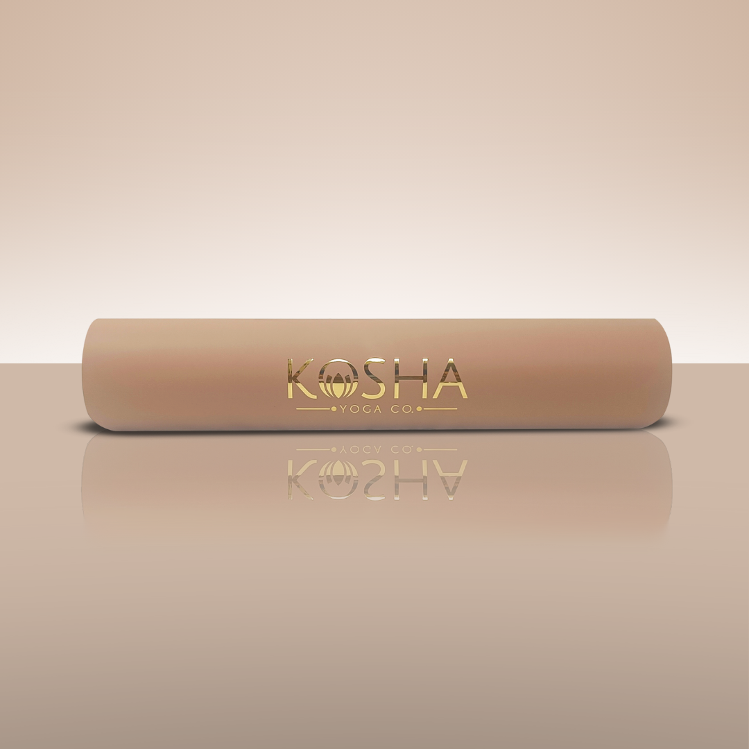 brown rubber non slip anti skid yoga mat by kosha