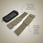 mud green silicone ankle & wrist weights that are non slip and waterproof for all day comfort by kosha yoga co