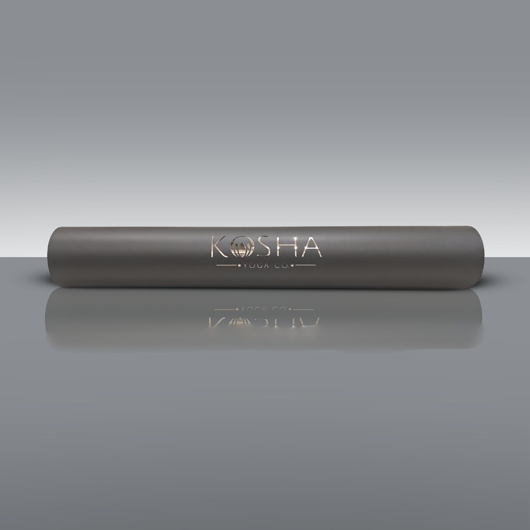 gray rubber mat for men by kosha yoga 