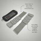 blue silicone ankle & wrist weights that are non slip and waterproof for all day comfort by kosha yoga co