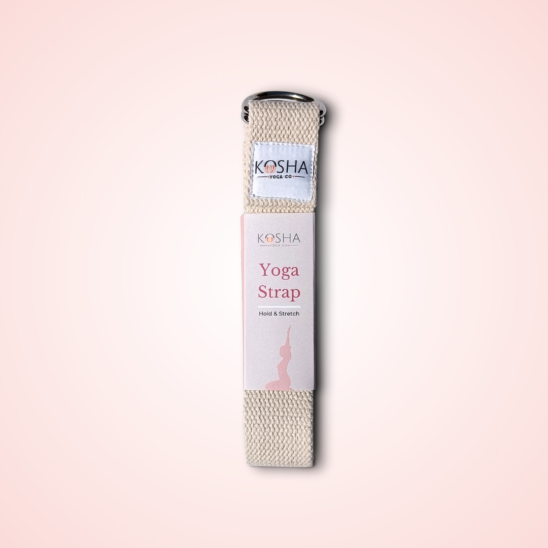 Cotton stretching strap for yoga by kosha yoga