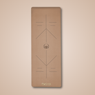 non slip anti skid  sweat proof yoga mat with carry strap by kosha yoga co in brown colour made for men and women