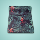 printed Leaf yoga mat with non slip top and rubber base