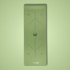 Extra long extra wide Sweat Absorbent Non Slip Rubber Yoga Mat With Alignment Lines In green Colour By Kosha Yoga Co for men and women