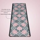 extra long yoga towel with non slip silicone nubs