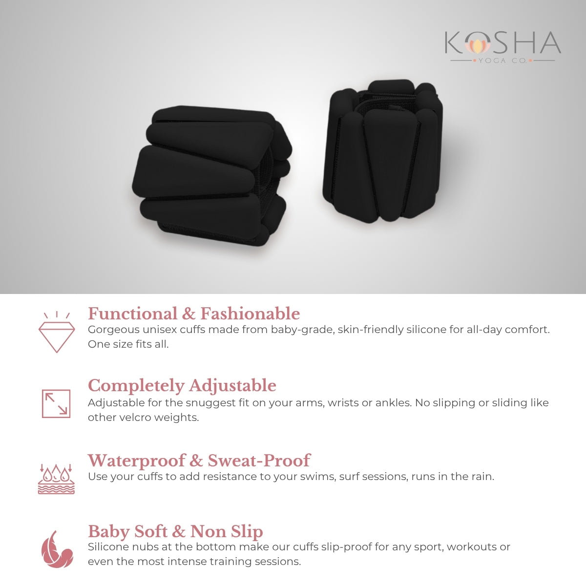 Best features of bala bangle type yoga and pilates ankle and wrist weight bangles by kosha yoga co