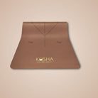 Extra long extra wide anti skid Sweat Absorbent Non Slip Rubber Yoga Mat With Alignment Lines In choclate Colour By Kosha Yoga Co for men and women