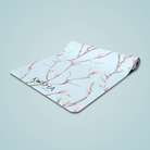 Green yoga mat With flowers Print Which Is Sweat Absorbent Non Slip Yoga Mat By Kosha Yoga Co