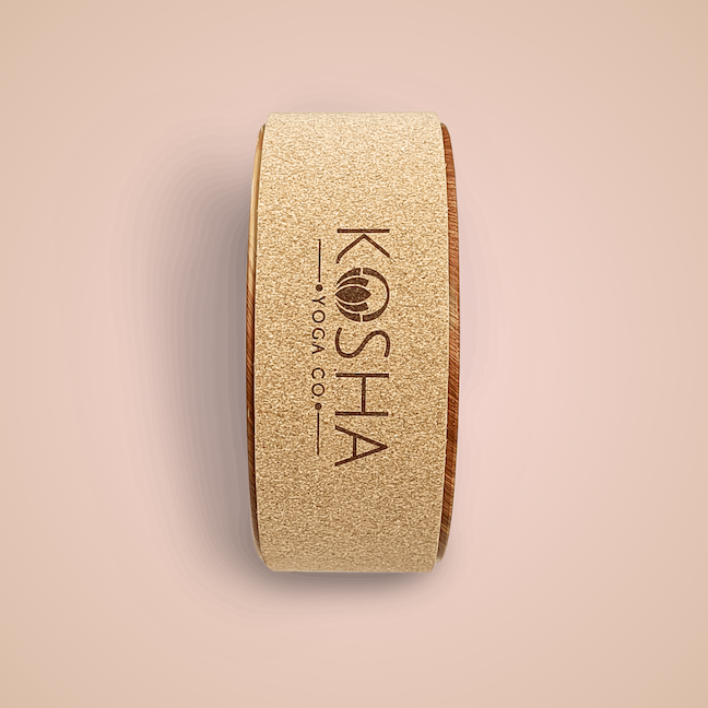 Kosha Yoga Co Yoga Wheel Non Slip Natural Cork Wood PU