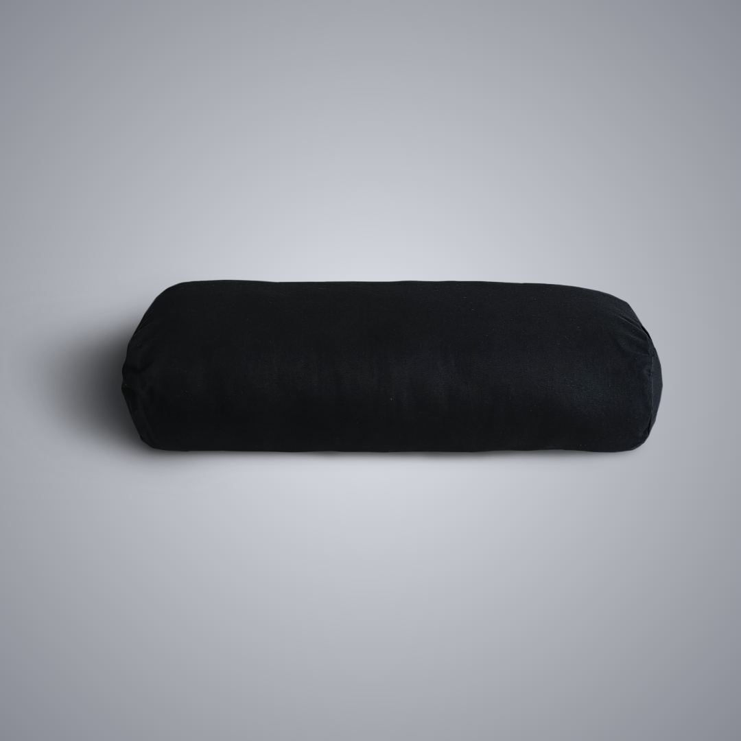 Black yoga bolster with removable cotton colour for ashtanga yoga all natural comfortable meditation seat cushion soft bolster