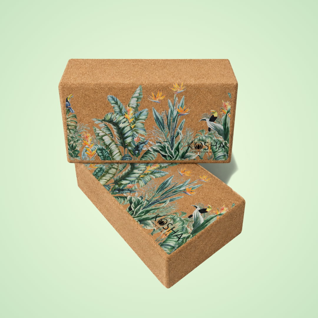 Yoga Blocks Bricks By Kosha Yoga Co. India Non Slip Sweat Absorbent Eco-friendly