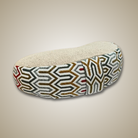 half moon shape meditation pillow for sitting cross legged in yellow colour