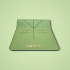 yoga mat with alignment lines rubber army green yoga mat