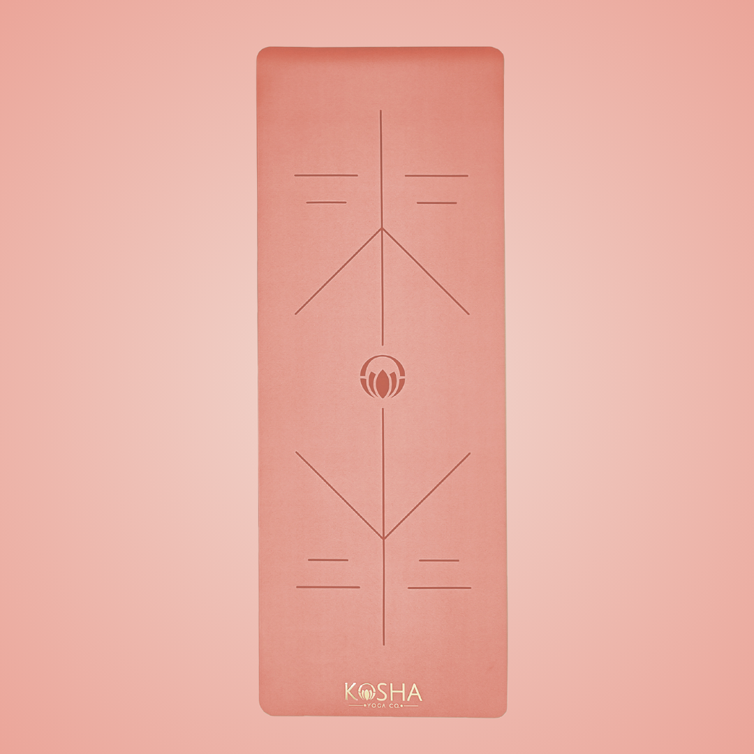 extra thick yoga mats for maximum comfort in peach colour by kosha yoga co