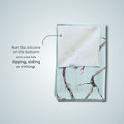 travel friendly machine washable yoga towels in tropical print by kosha yoga co