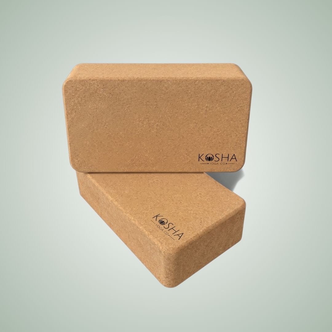 Yoga Blocks Bricks By Kosha Yoga Co. India Non Slip Sweat Absorbent Eco-friendly