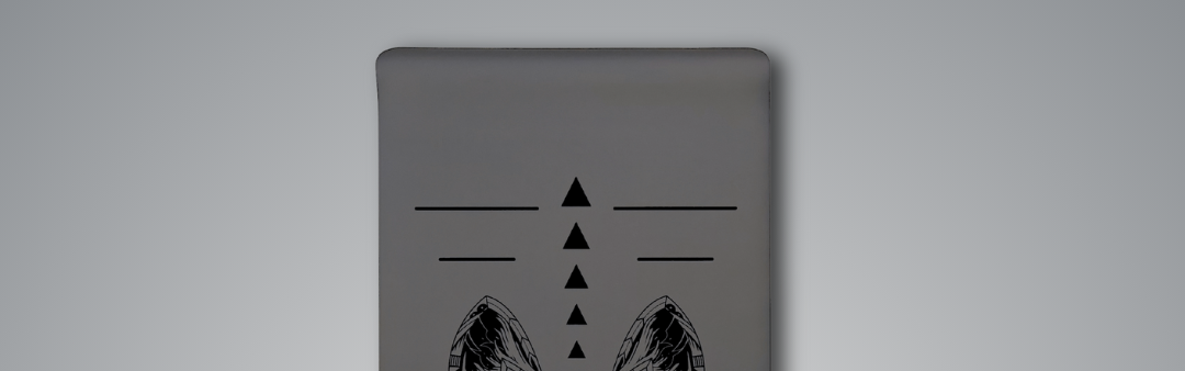 personalised yoga mat for men in gray by kosha yoga co