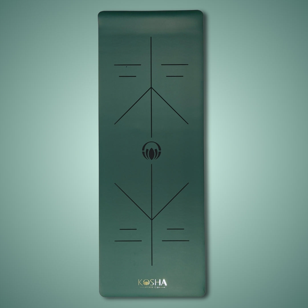 Thick yoga mat recommended by yoga teachers for women by kosha yoga co