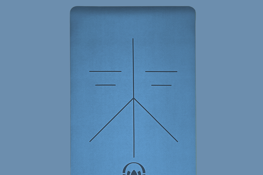 blue - big yoga mat personalised