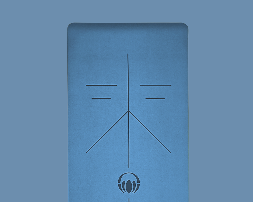 blue - big yoga mat personalised