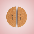 set of two sweat absorbent sustainable all natural cork blocks by kosha yoga