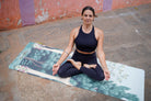 printed designer mats by kosha yoga co made from natural rubber and recycled materials