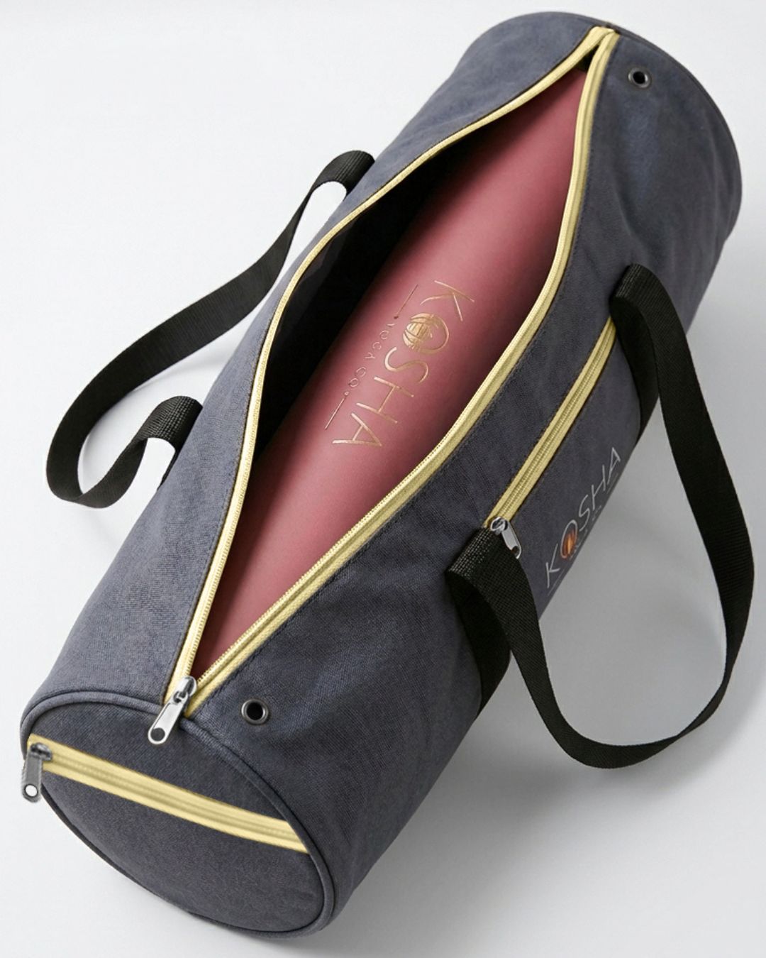 Yoga mat bag with pockets for all yoga mats by kosha yoga co
Black & Cream colour
