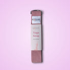 extra long extra wide yoga belt with buckle made from organic cotton in red colour by kosha yoga co