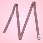 extra long extra wide yoga belt with metal buckle made from organic cotton in red colour by kosha yoga co 