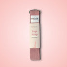 extra long extra wide yoga belt with buckle made from organic cotton in pink colour by kosha yoga co