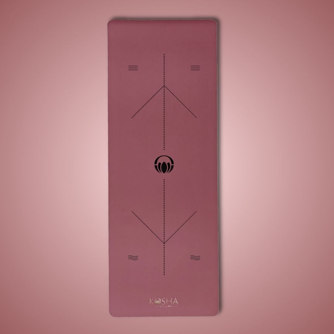 Thick yoga mat recommended by yoga teachers for women by kosha yoga co
