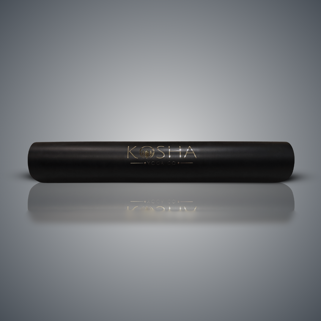 black rubber mat for men by kosha yoga 