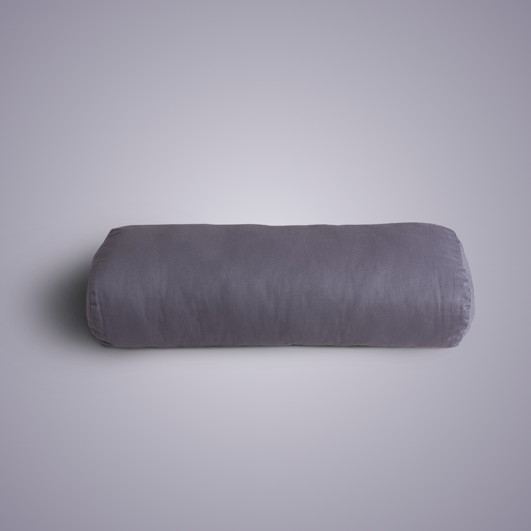 Mauve purple colour yoga bolster with removable cotton colour for ashtanga yoga all natural comfortable meditation seat cushion soft bolster